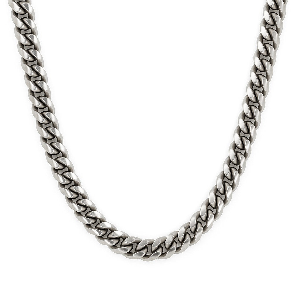 Rhodium Plated 6mm Miami Cuban Link 24" Chain